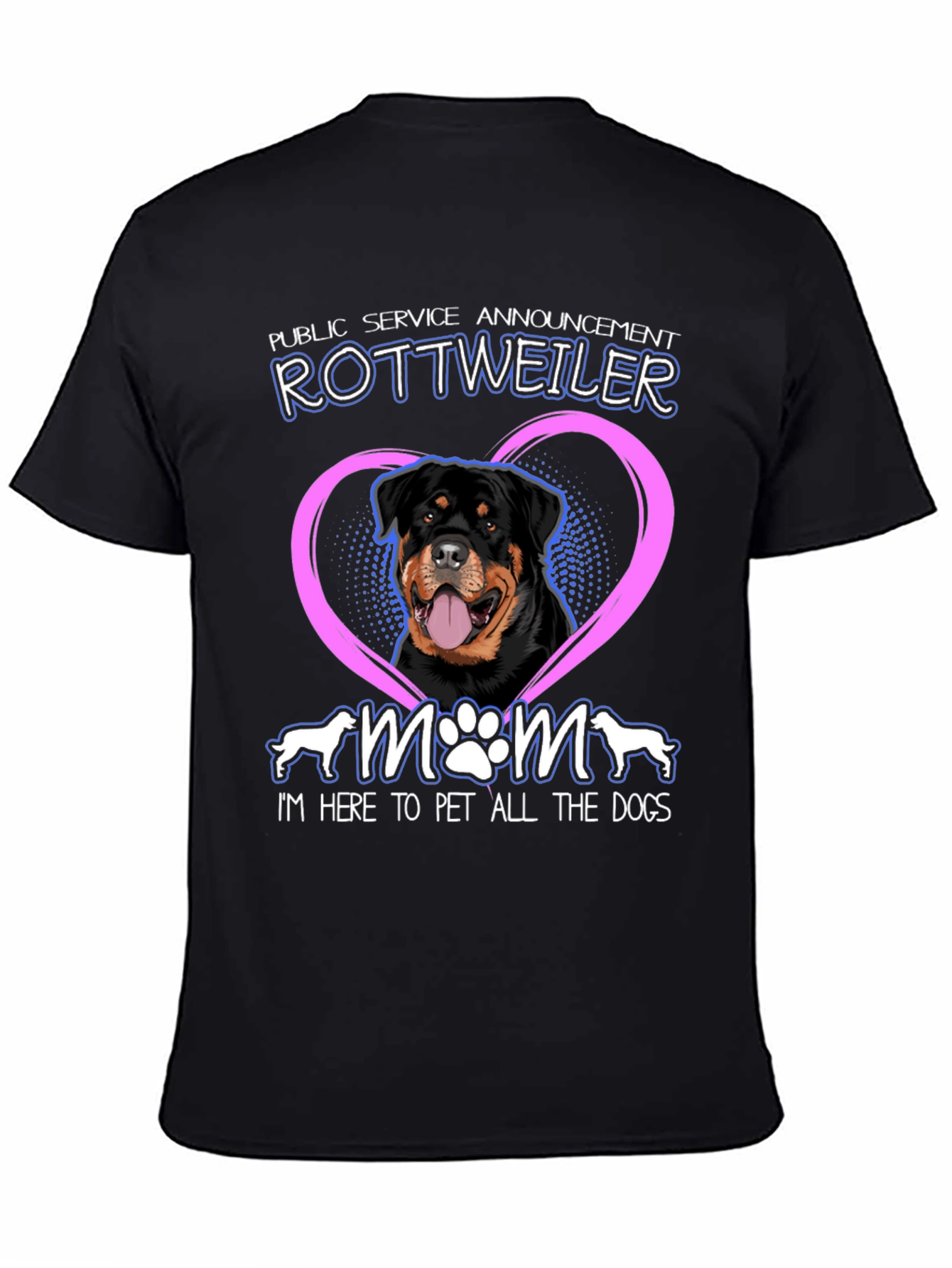 Rottweiler Mom Heart T-Shirt – Cute Dog Lover Tee