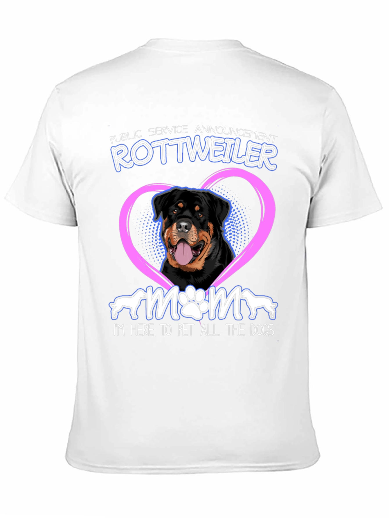 Rottweiler Mom Heart T-Shirt – Cute Dog Lover Tee