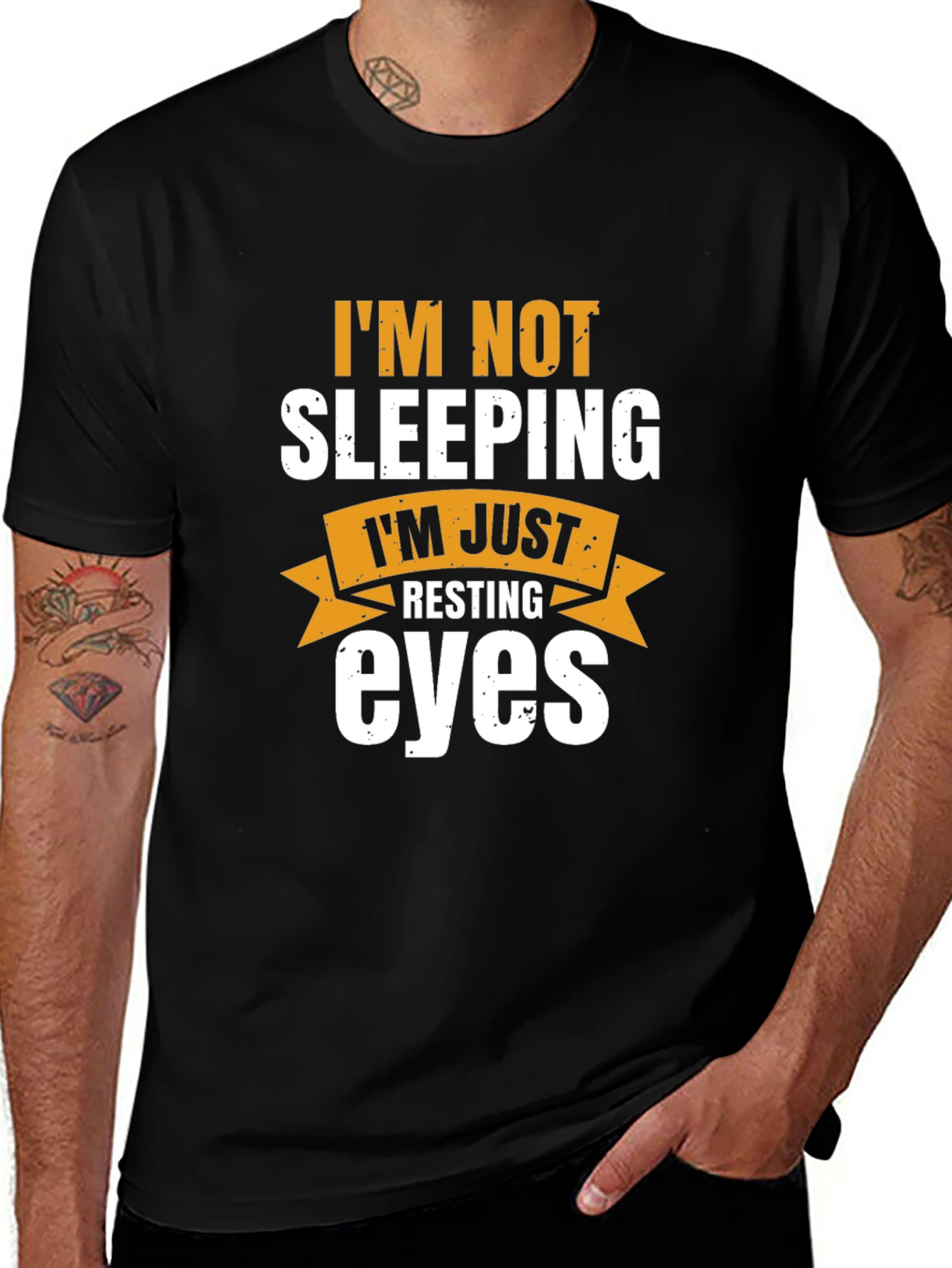 Funny Resting Eyes Graphic T-Shirt