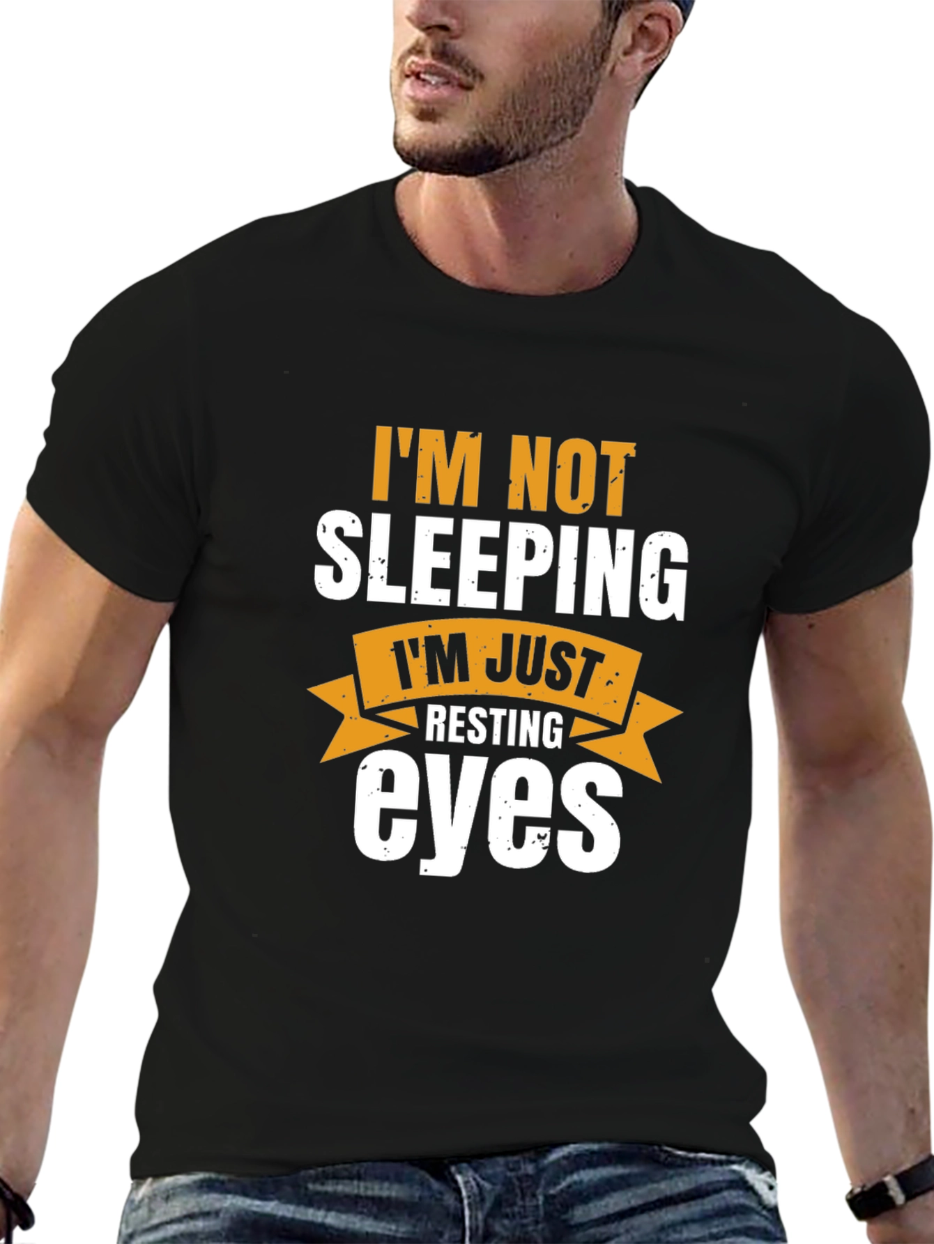 Funny Resting Eyes Graphic T-Shirt