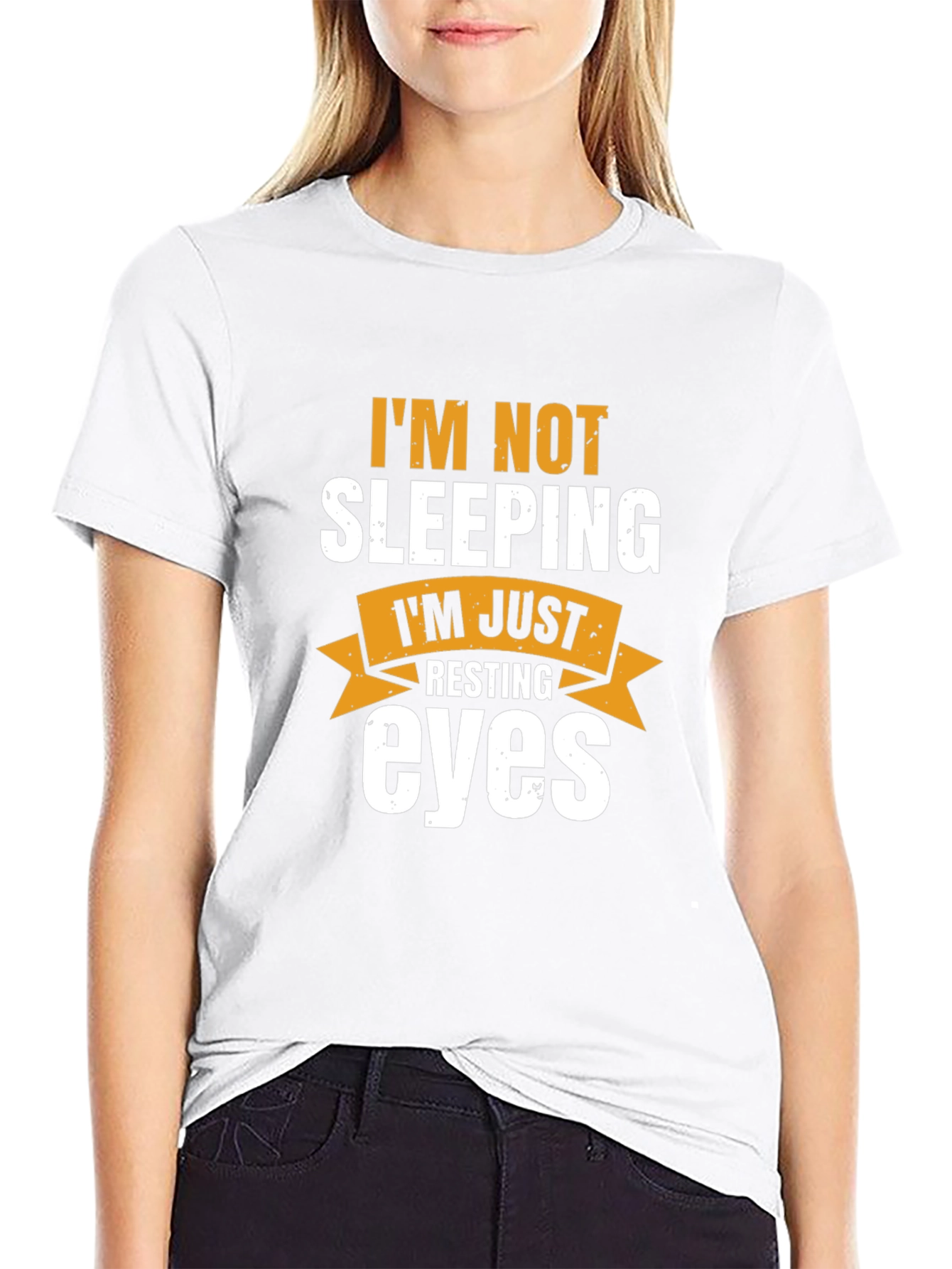 Funny Resting Eyes Graphic T-Shirt