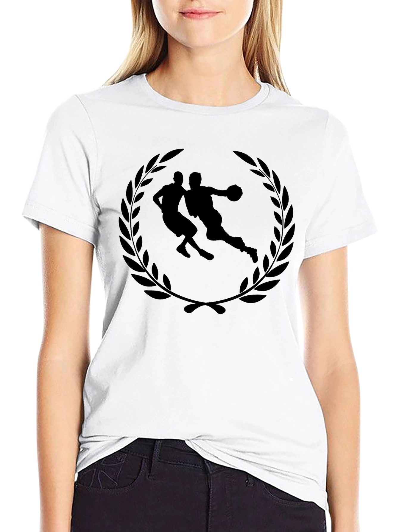 Basketball Player Laurel Wreath Graphic Tee