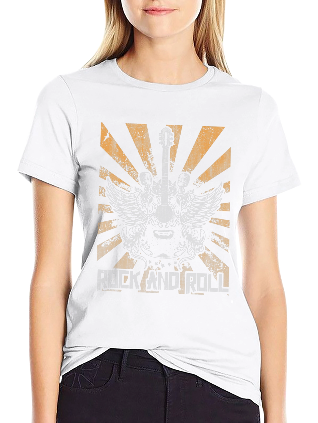 Rock and Roll Guitar Graphic Tee