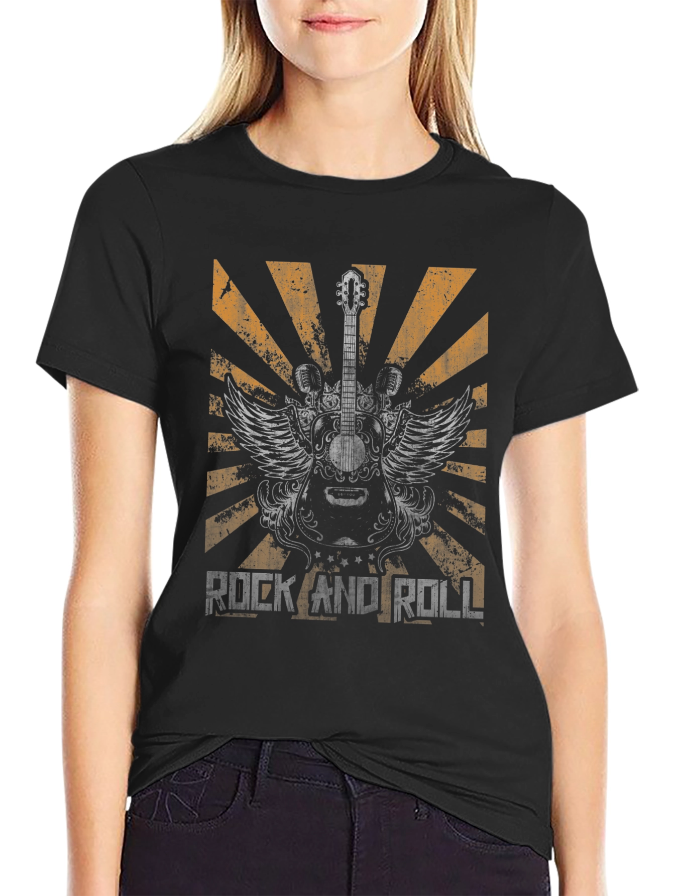 Rock and Roll Guitar Graphic Tee