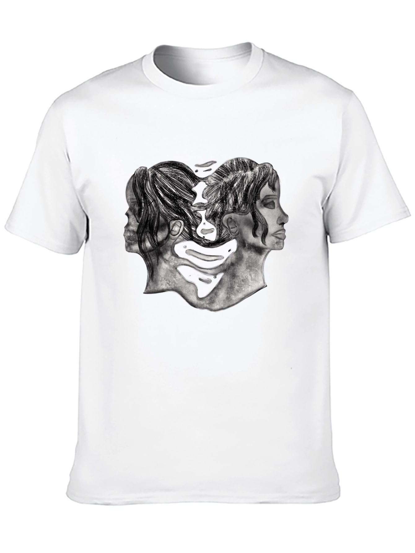 Two-Faced Graphic Tee - Mens Black T-Shirt
