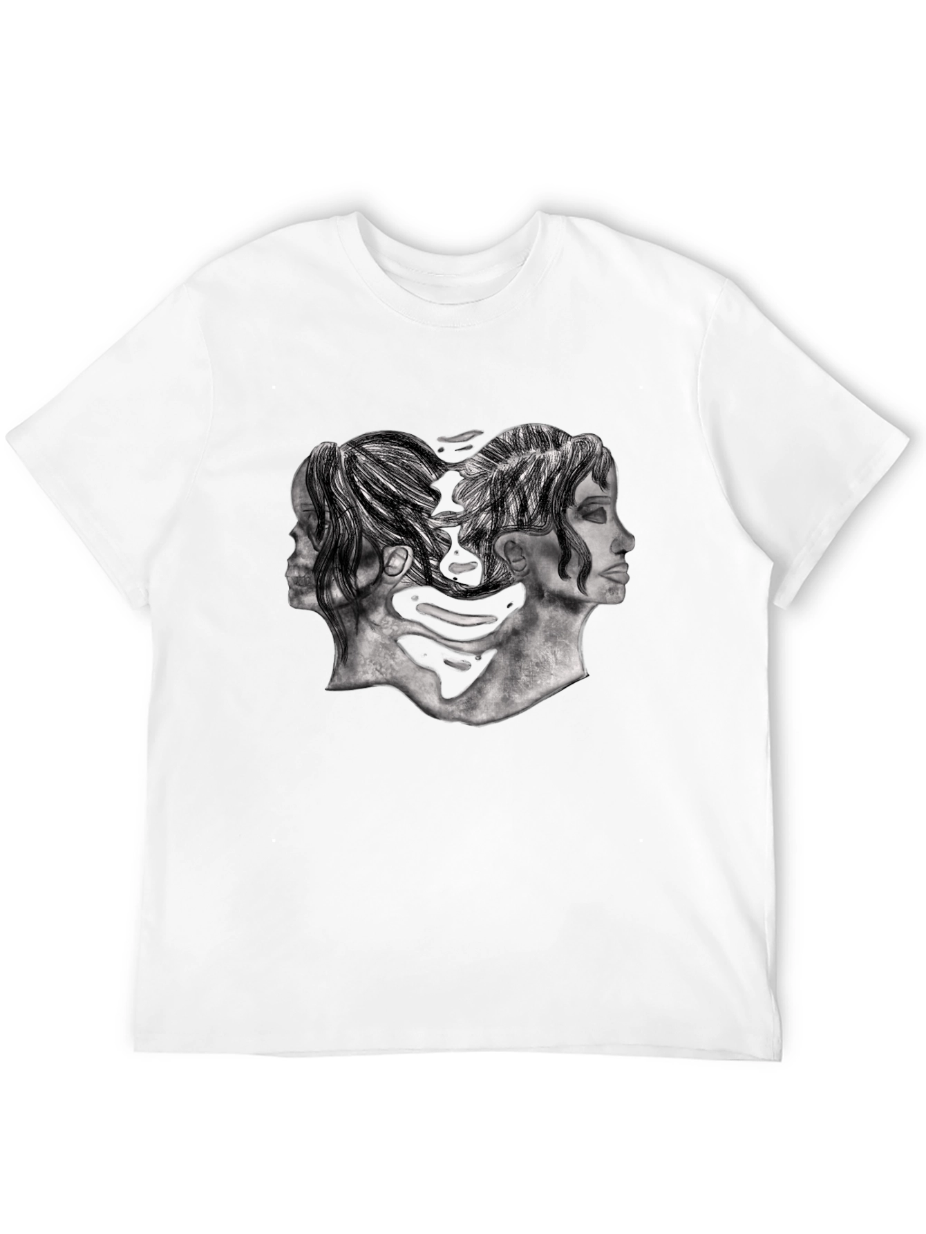 Two-Faced Graphic Tee - Mens Black T-Shirt