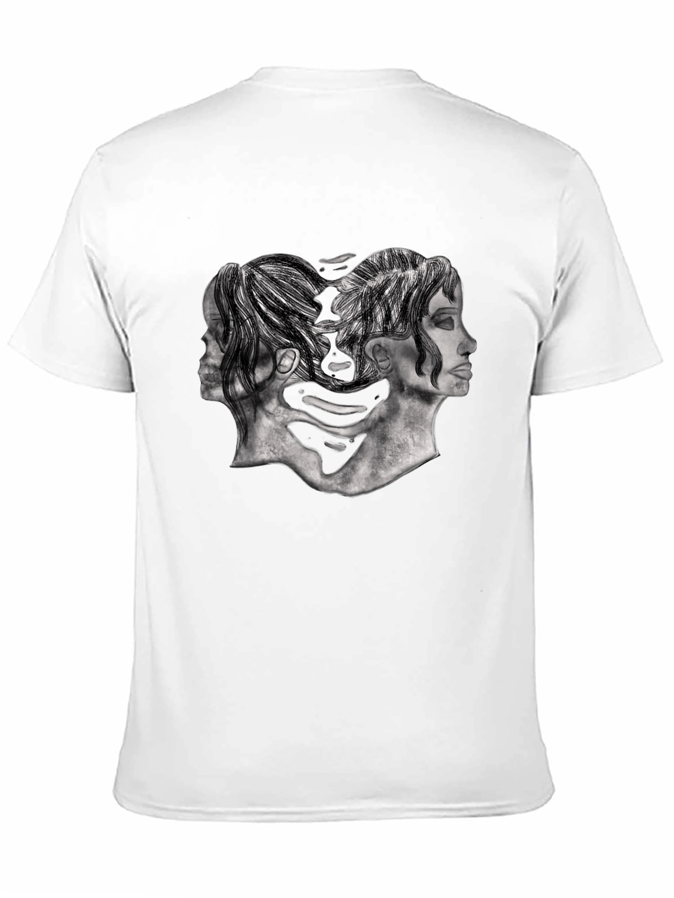Two-Faced Graphic Tee - Mens Black T-Shirt
