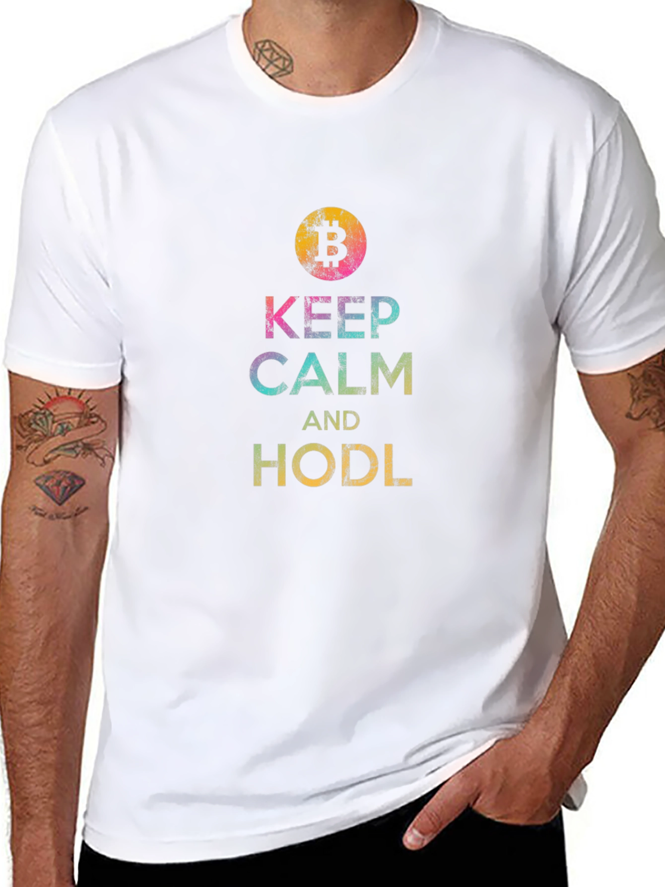 Keep Calm and HODL Bitcoin Crypto T-Shirt