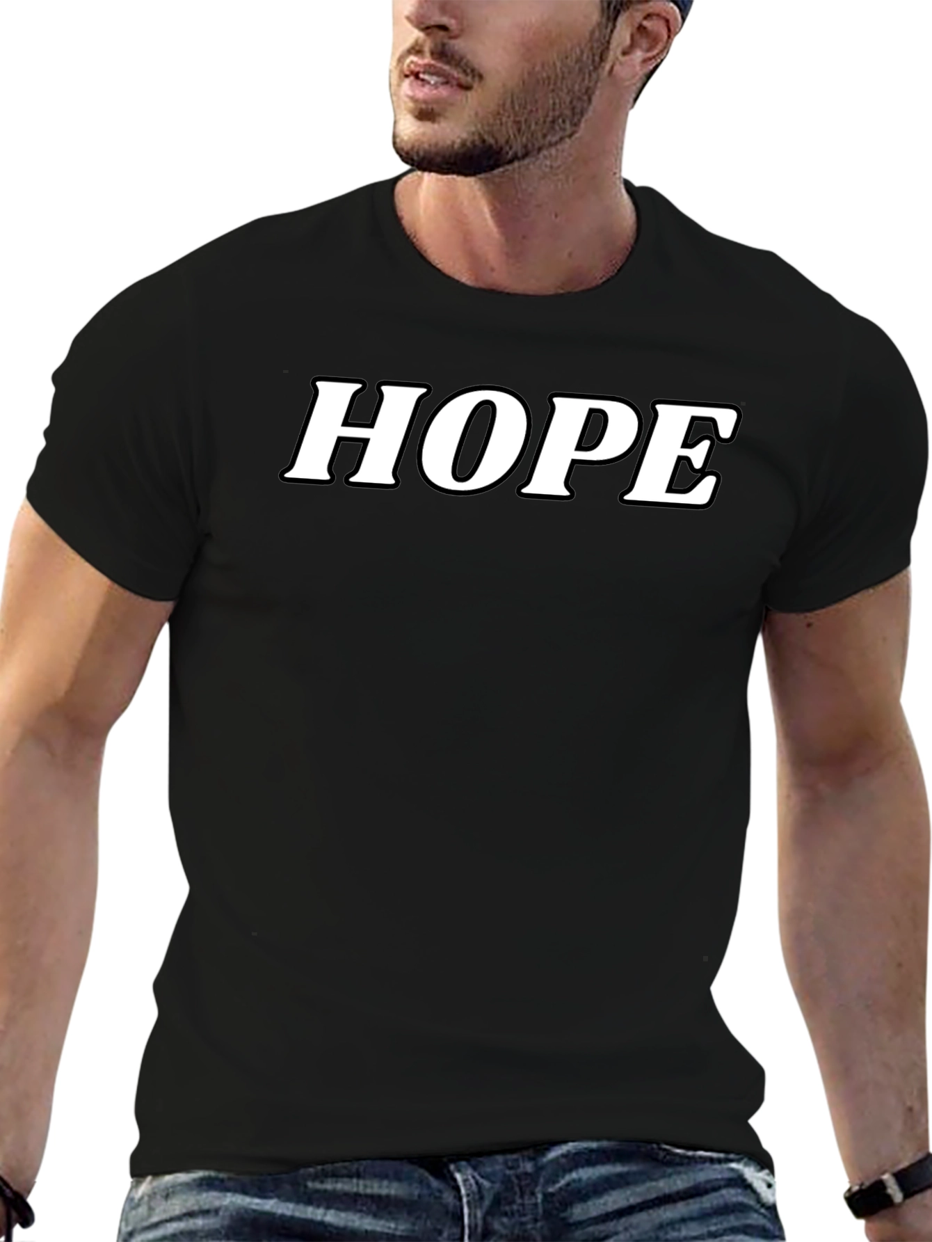 HOPE T-Shirt - Classic Black Cotton Blend Tee