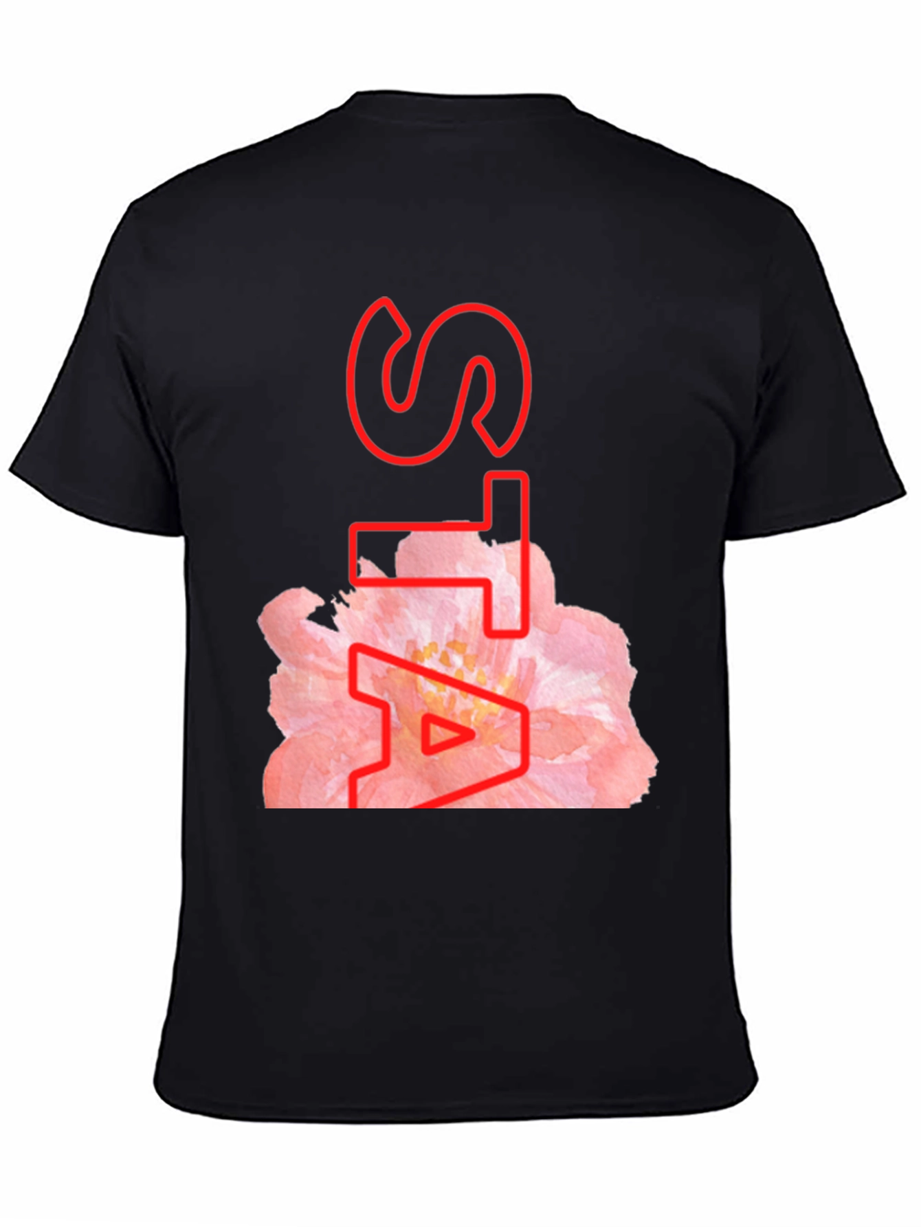 Floral STA Black T-Shirt