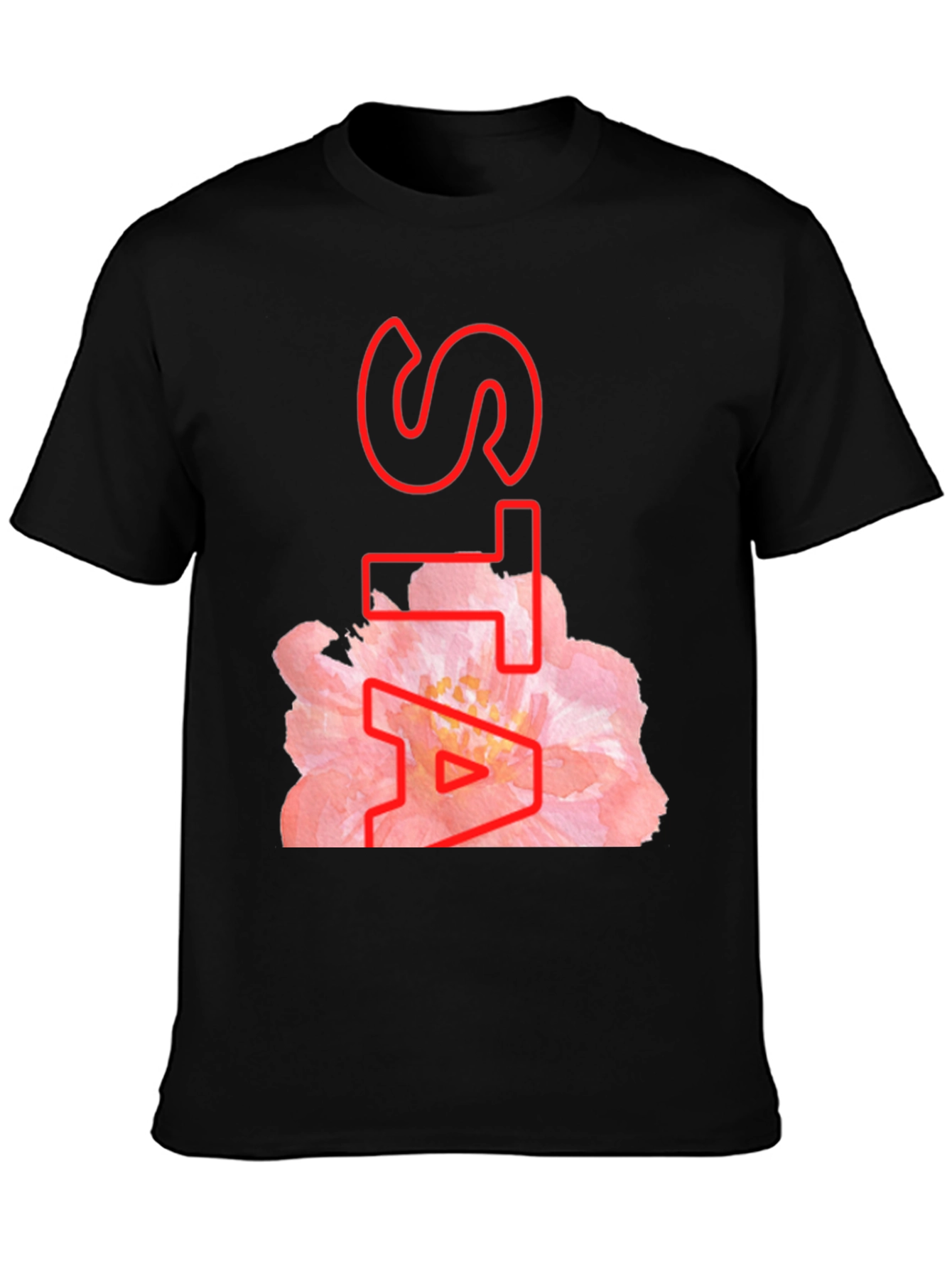 Floral STA Black T-Shirt