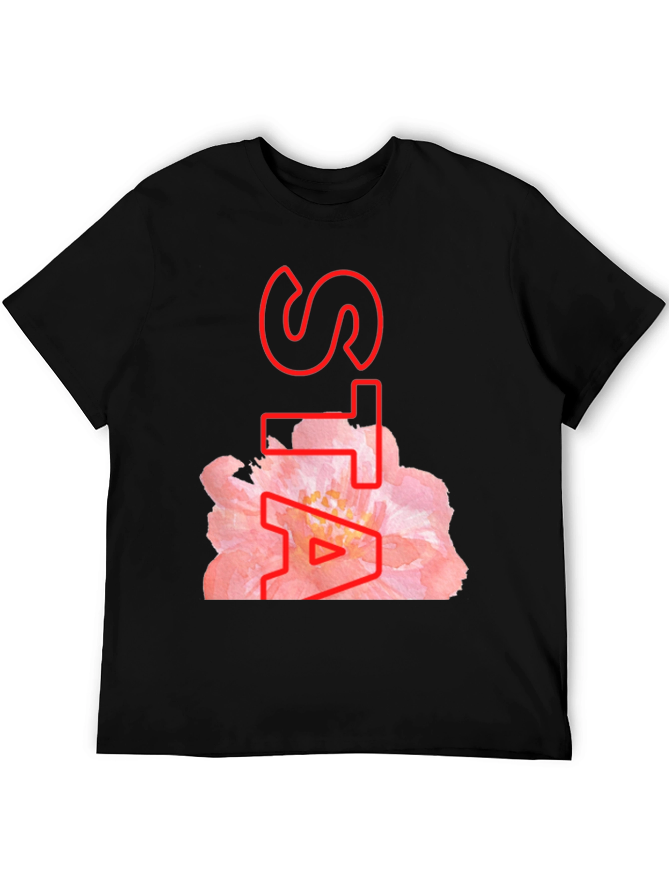 Floral STA Black T-Shirt
