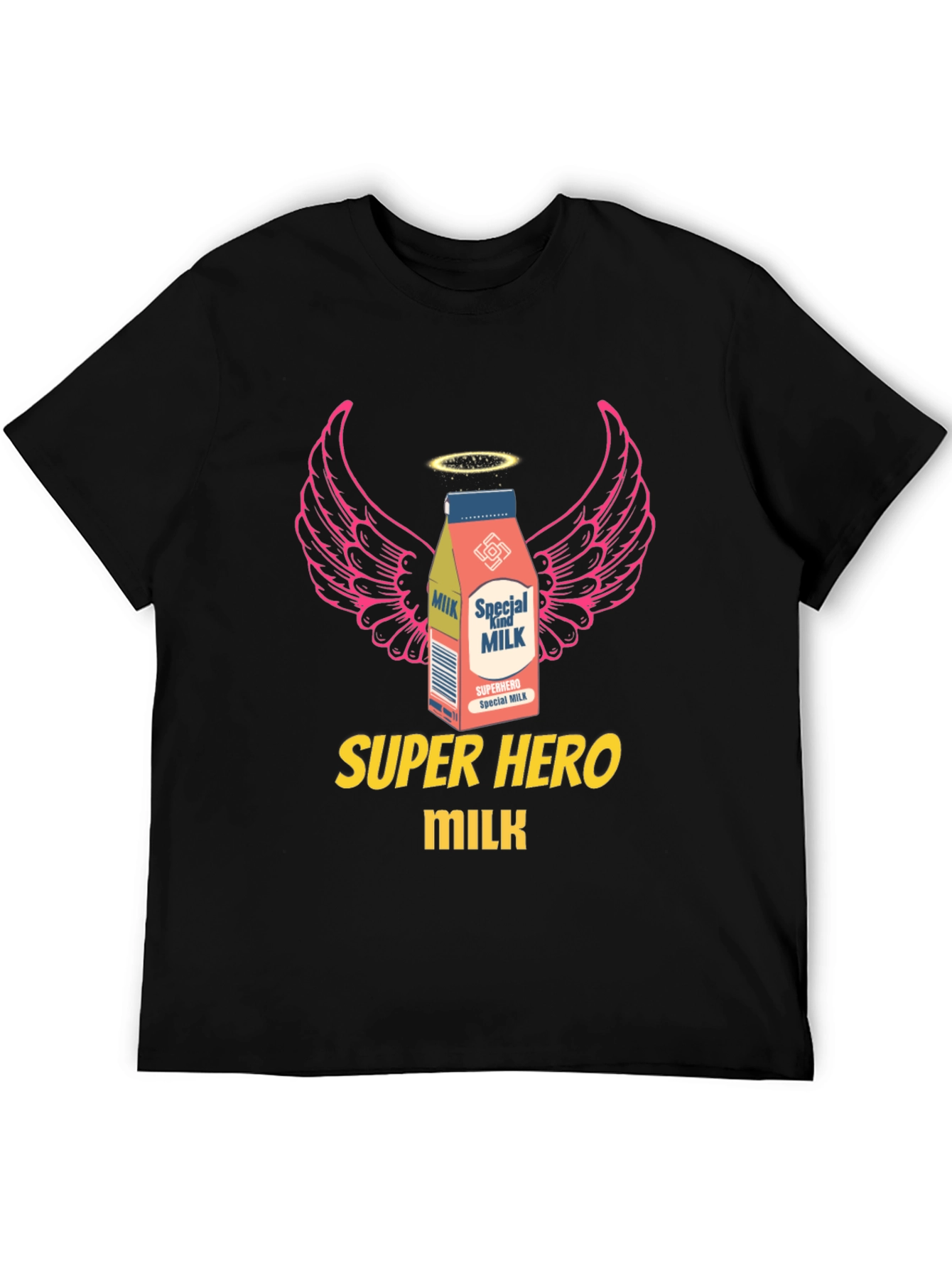 Superhero Milk Graphic Tee - Cool & Unique Design
