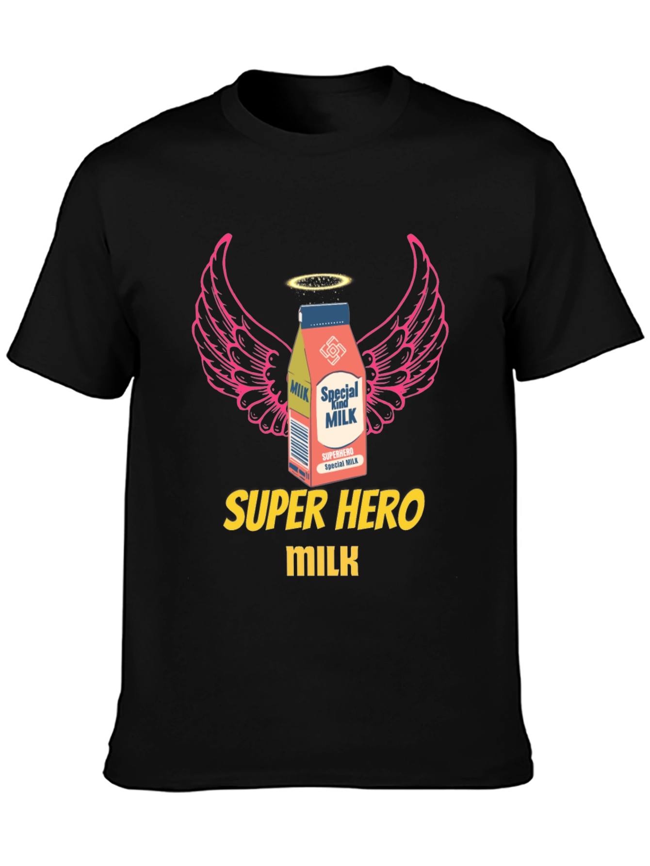 Superhero Milk Graphic Tee - Cool & Unique Design