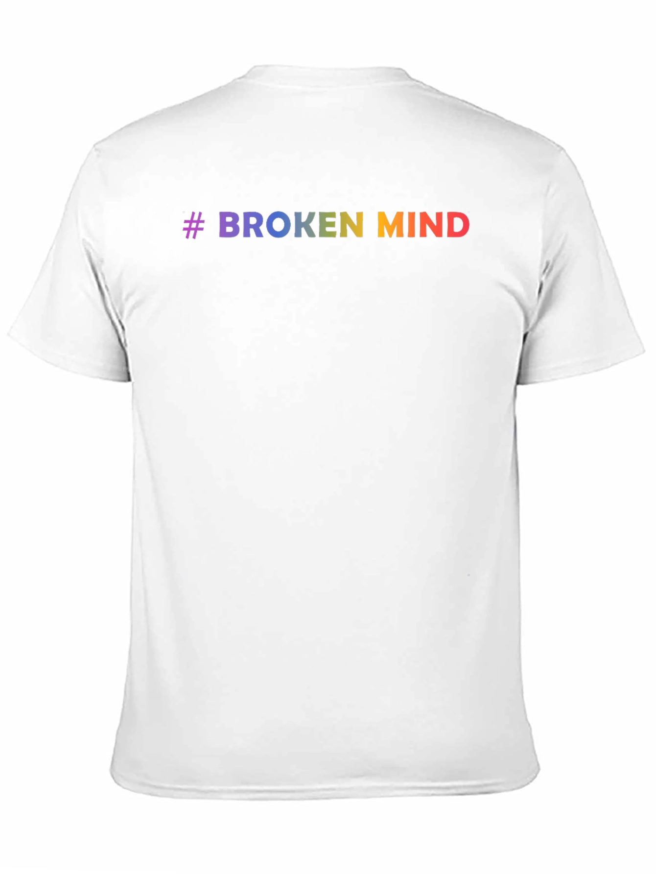 #Broken Mind Rainbow Graphic Tee - Black T-Shirt