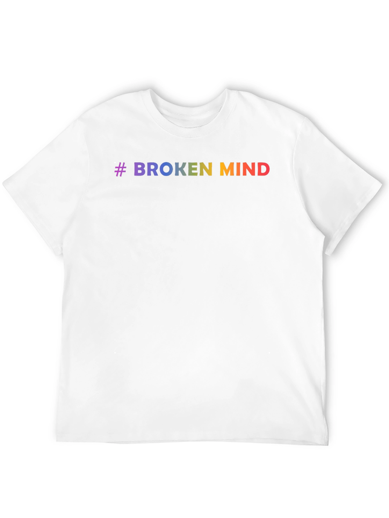 #Broken Mind Rainbow Graphic Tee - Black T-Shirt