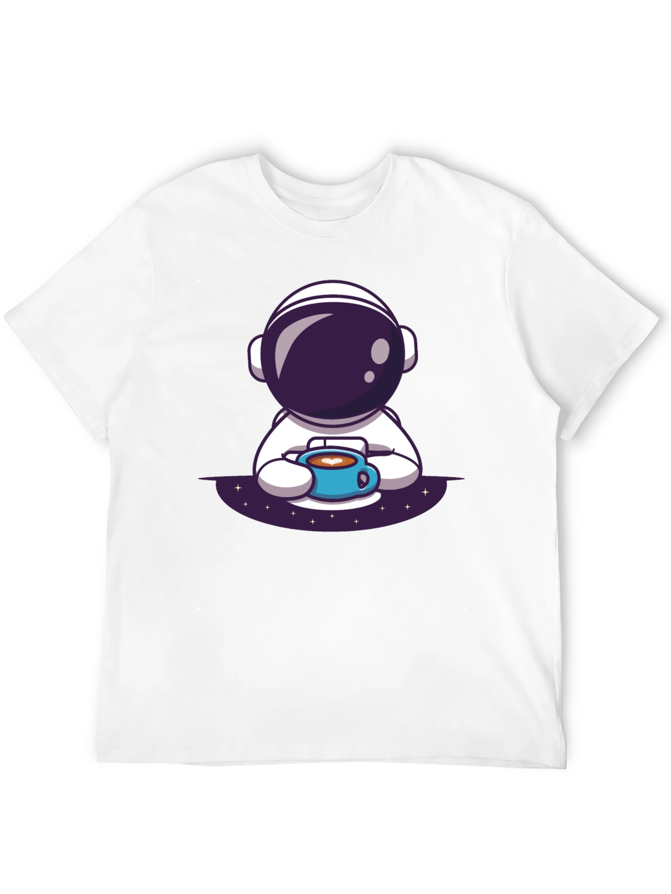 Astronaut Coffee Black T-Shirt