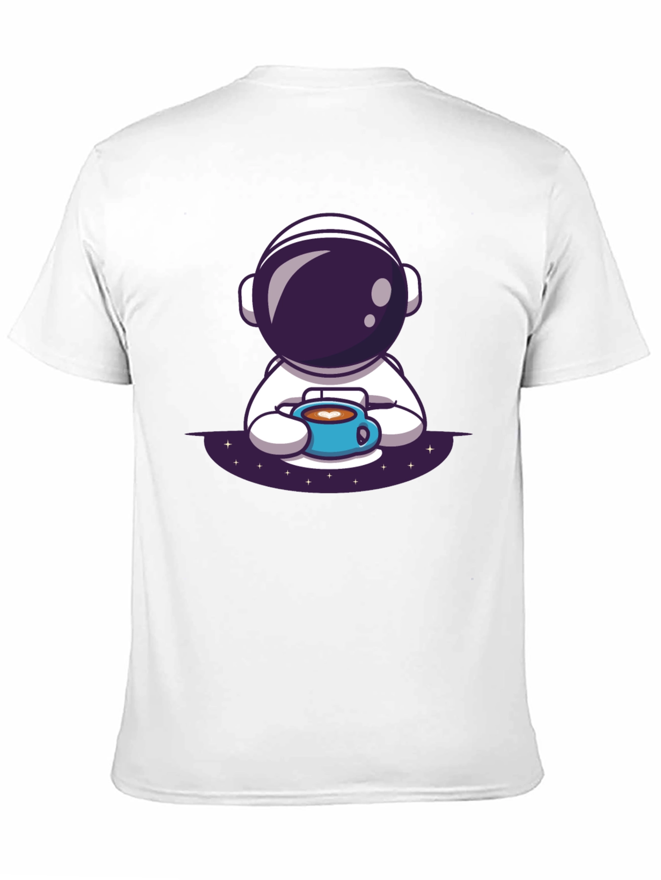 Astronaut Coffee Black T-Shirt