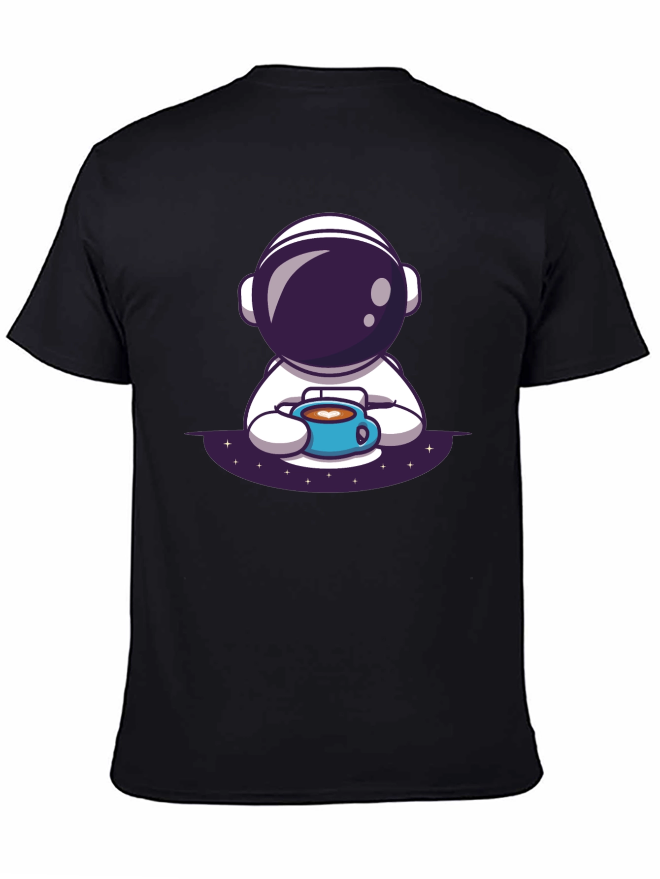 Astronaut Coffee Black T-Shirt