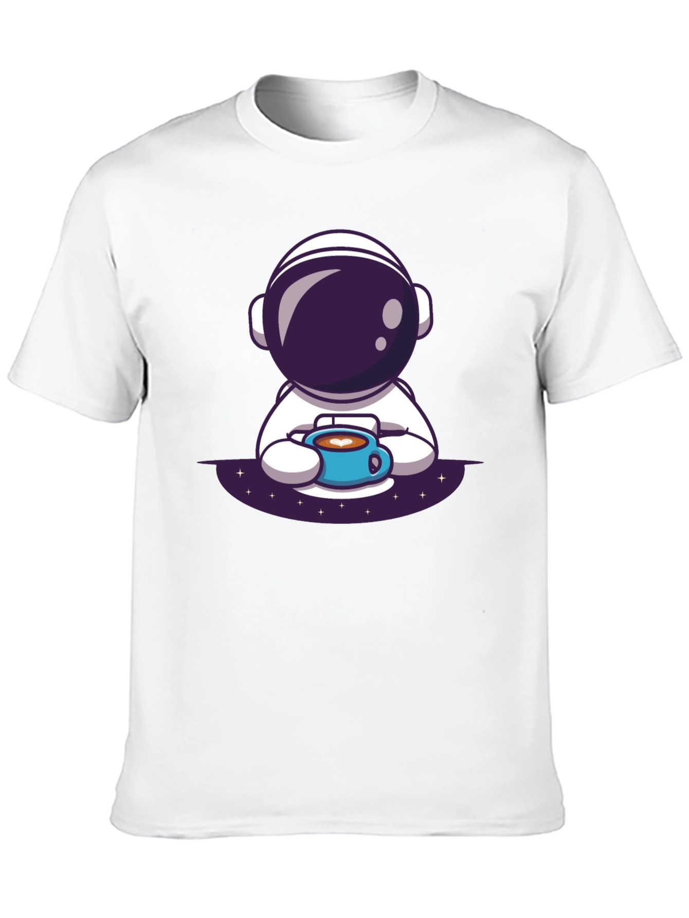 Astronaut Coffee Black T-Shirt