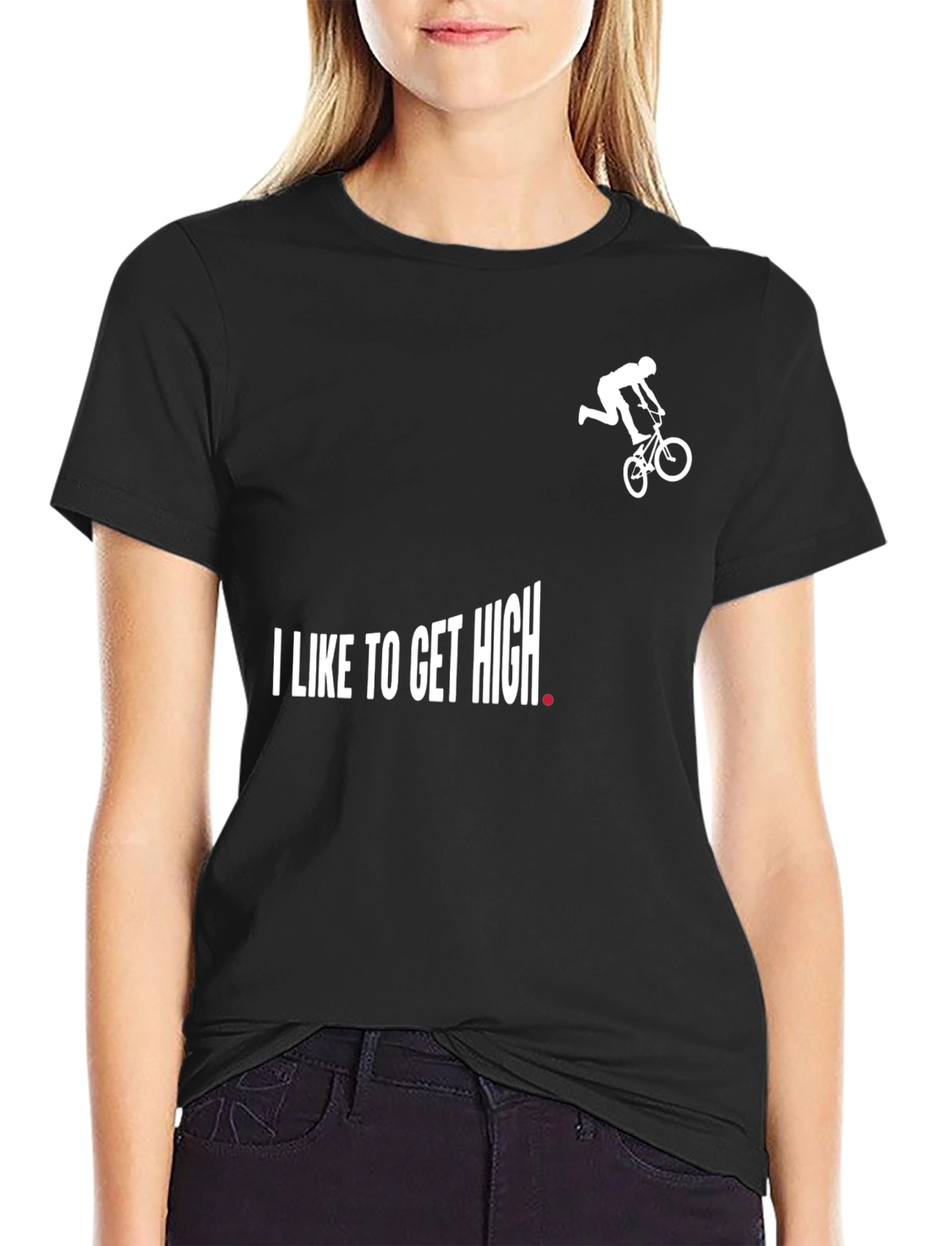 I Like To Get High BMX Black T-Shirt