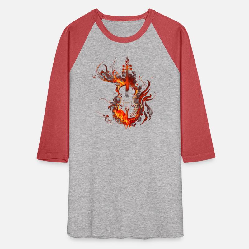 Violin In Flames Violin Retro Musical Instrut