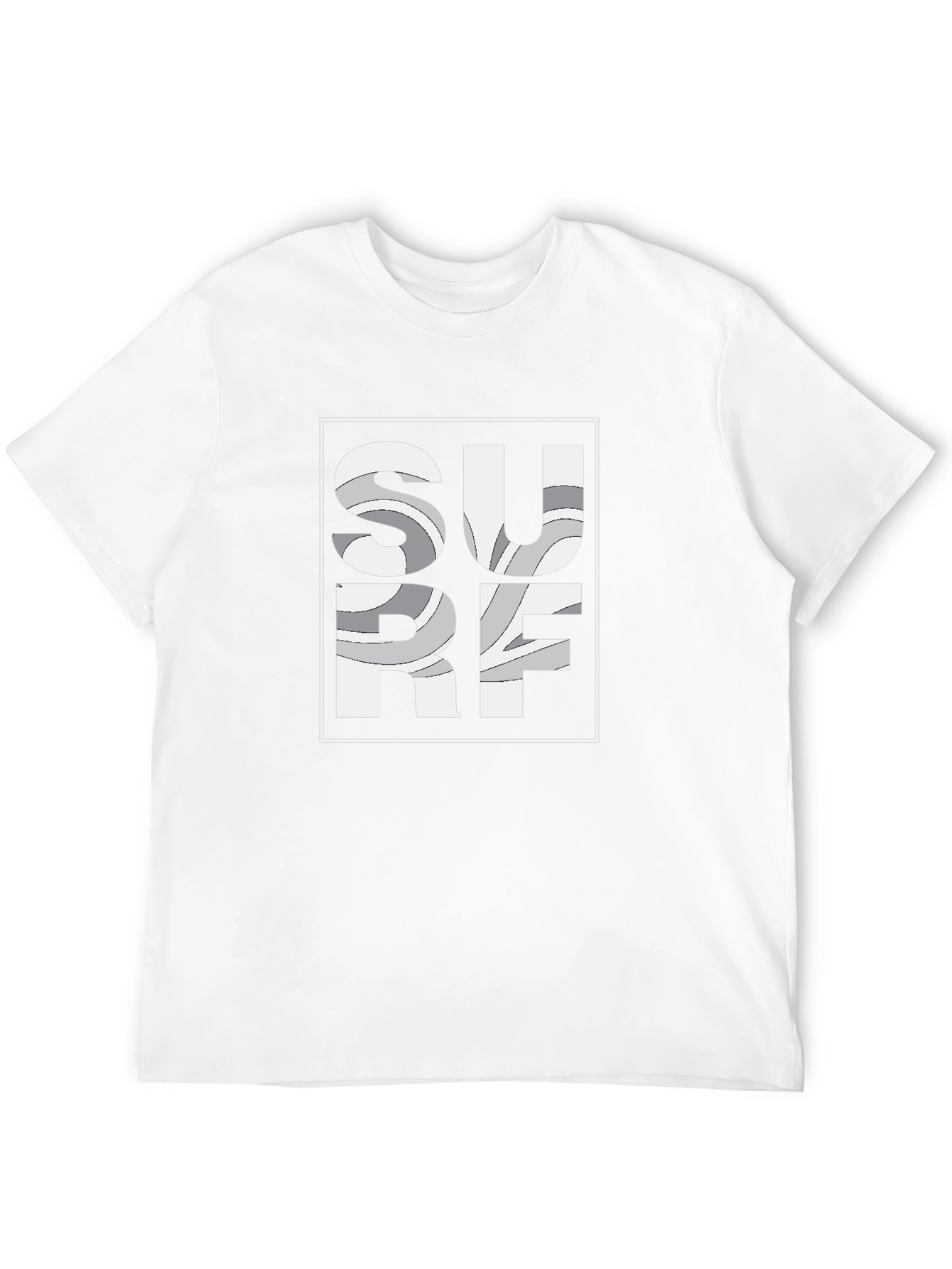 Surf Design Graphic Tee - Black Short Sleeve