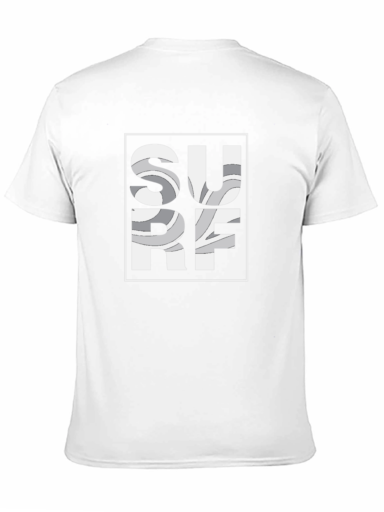 Surf Design Graphic Tee - Black Short Sleeve