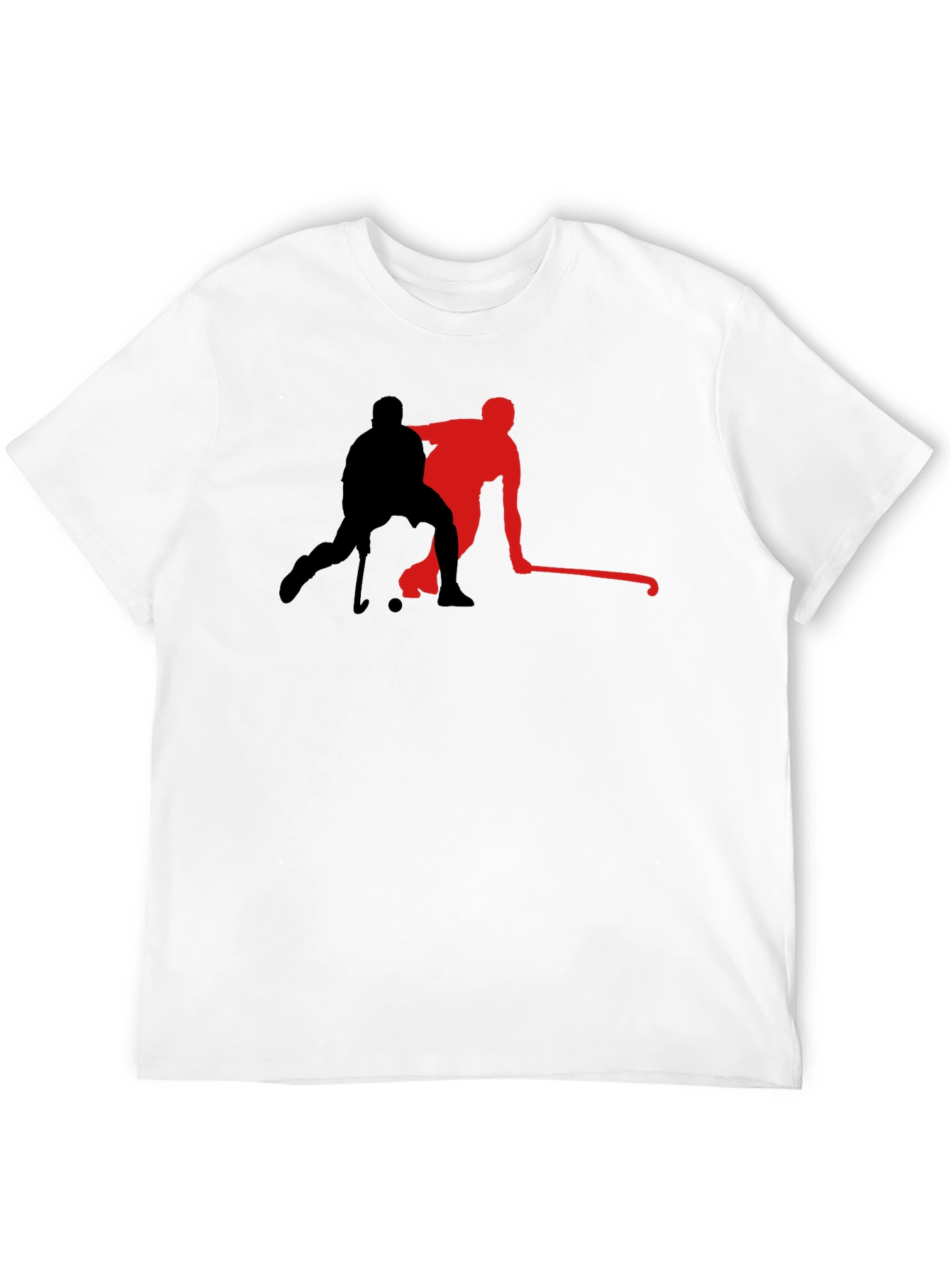 Hockey Player Graphic Tee - Black