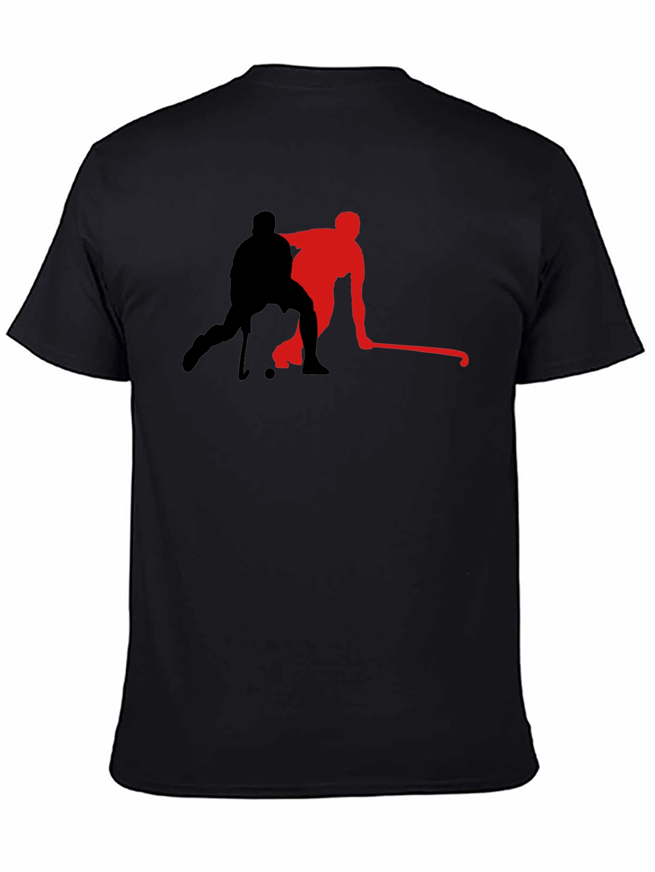 Hockey Player Graphic Tee - Black