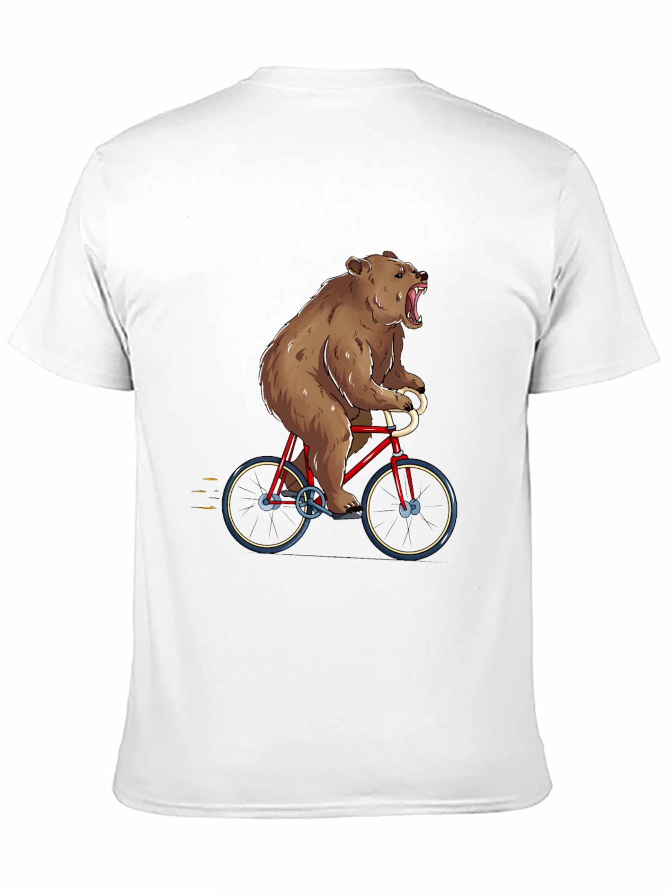 Bear on Bike Graphic Tee - Funny Animal T-Shirt