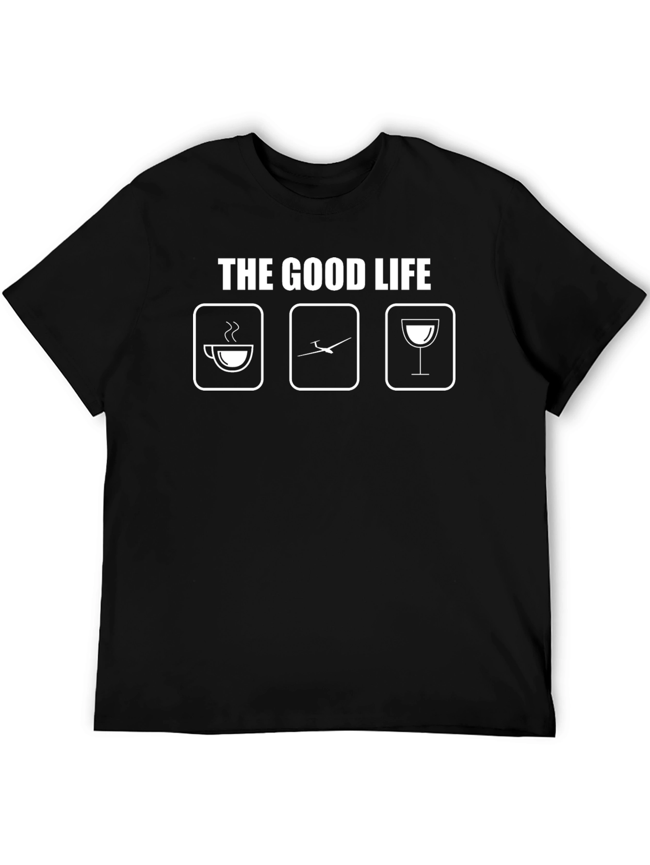 The Good Life Coffee Gliding Wine Graphic Tee