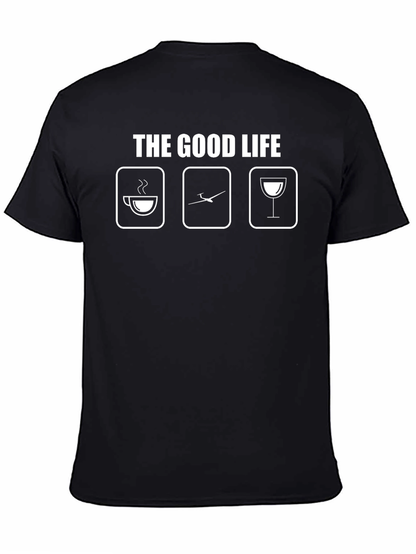The Good Life Coffee Gliding Wine Graphic Tee