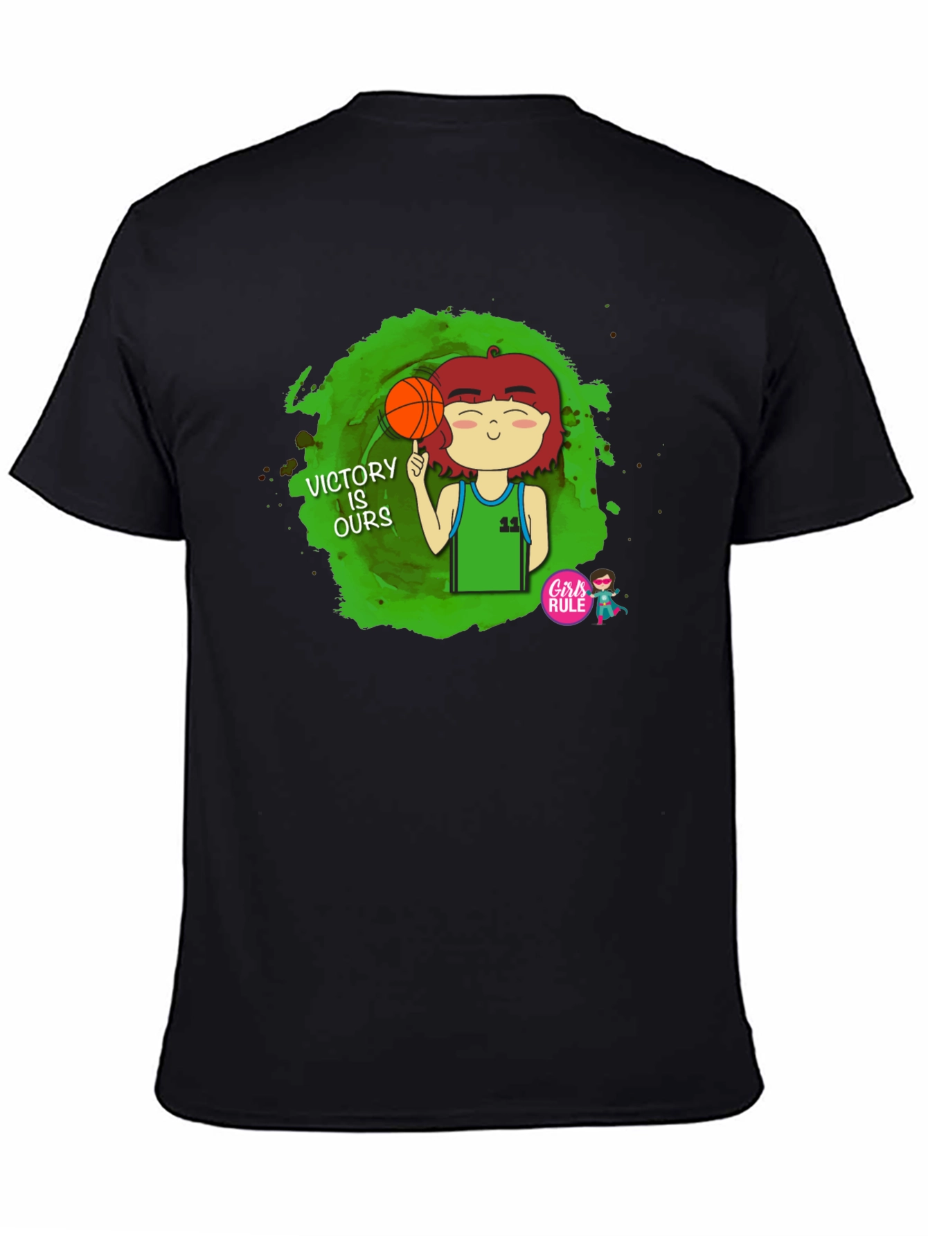 Basketball Girls Rule Graphic Tee