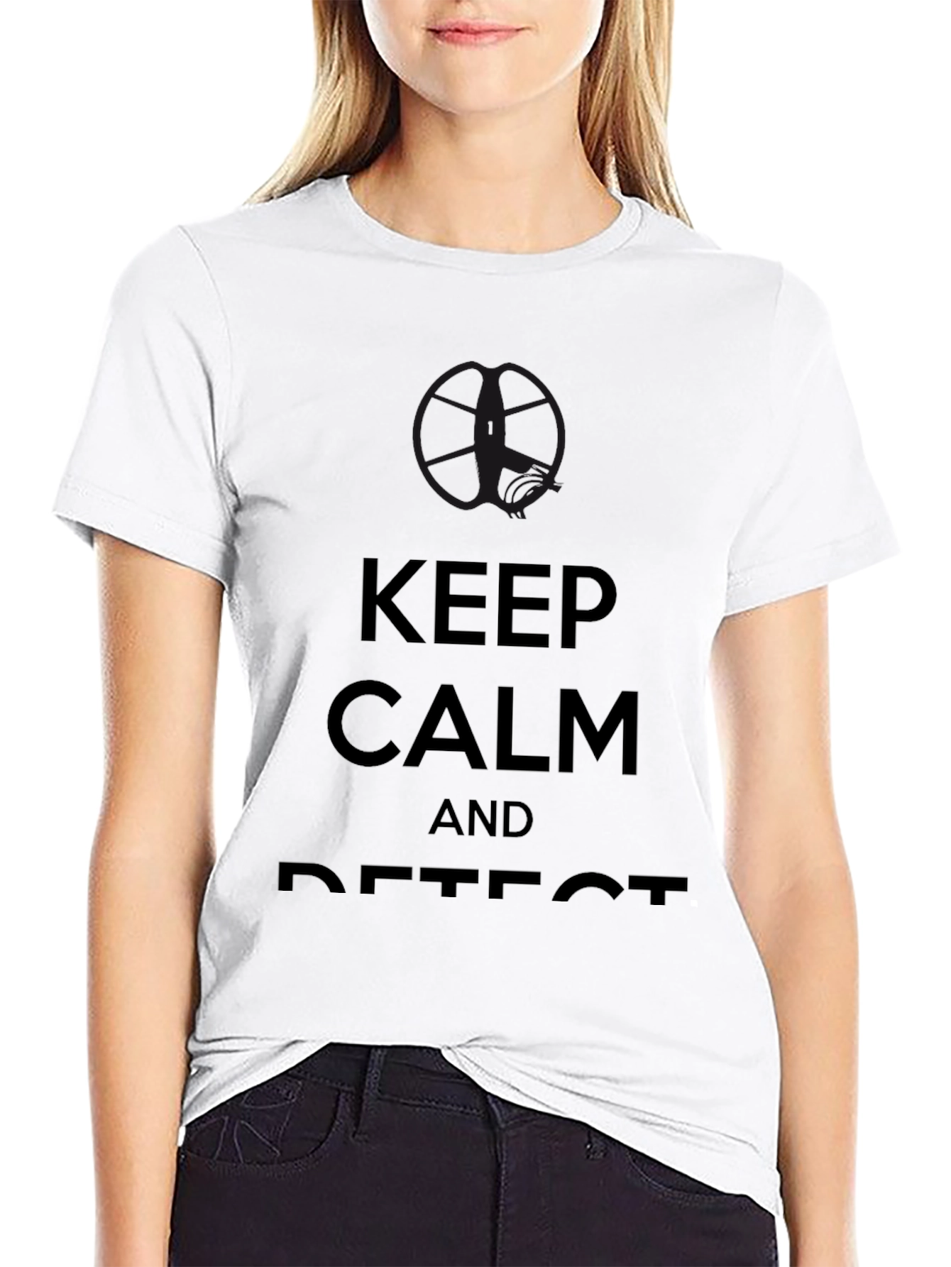 Keep Calm and Detect Black T-Shirt