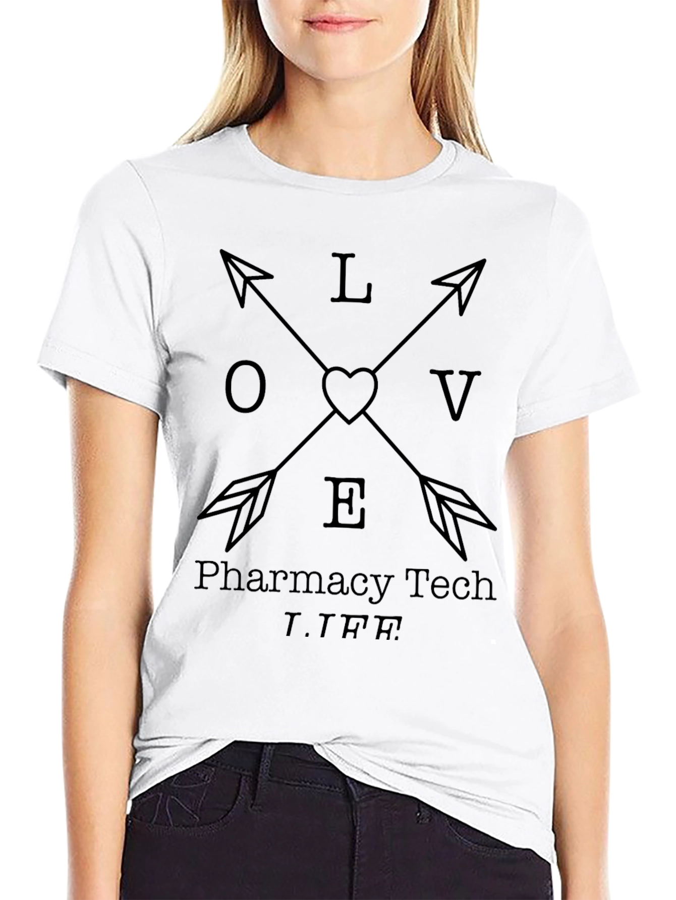 Pharmacy Tech LIFE Arrow Heart T-Shirt