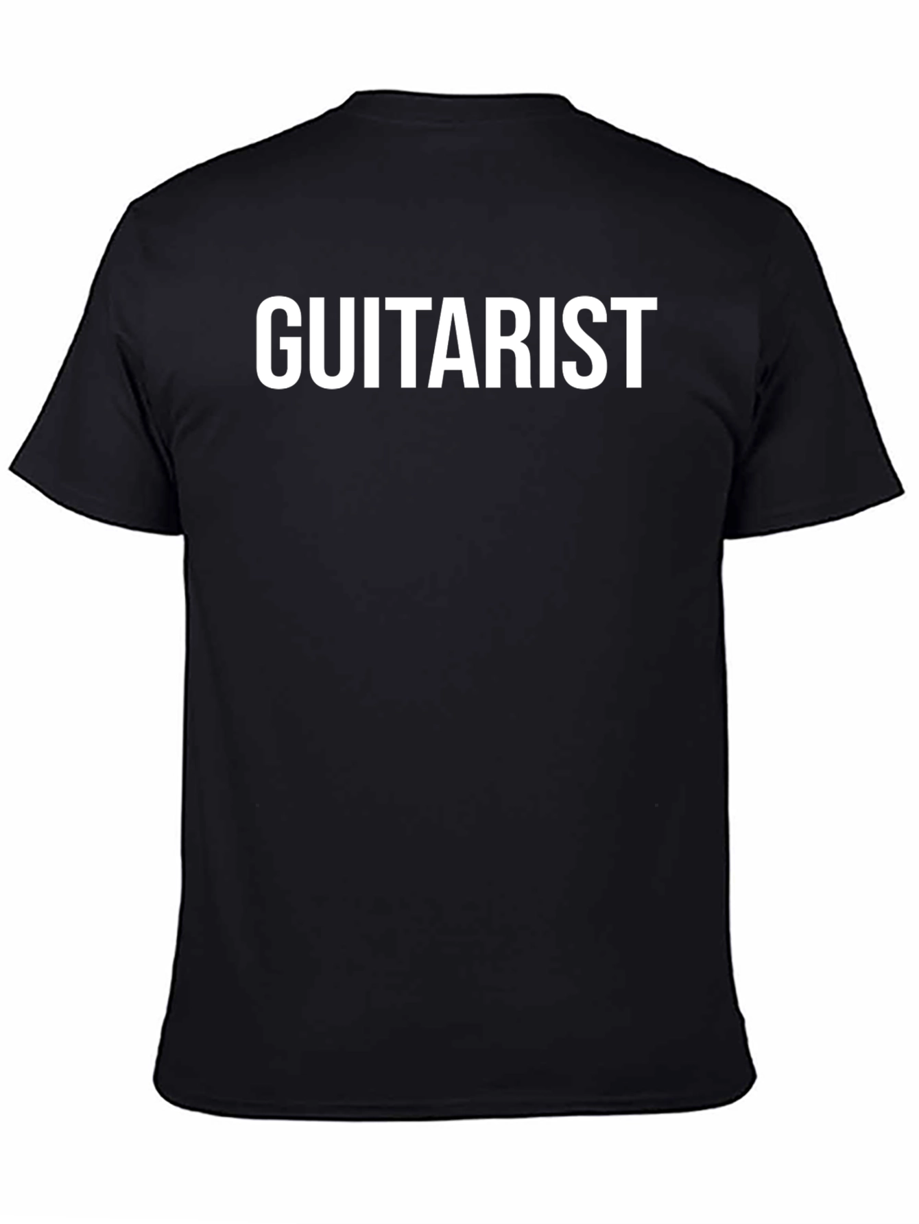 Guitarist Graphic Tee - Black Cotton T-Shirt