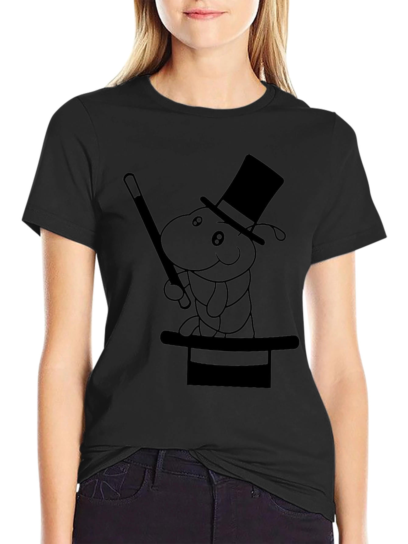 Magical Worm T-Shirt - Black Cotton Tee