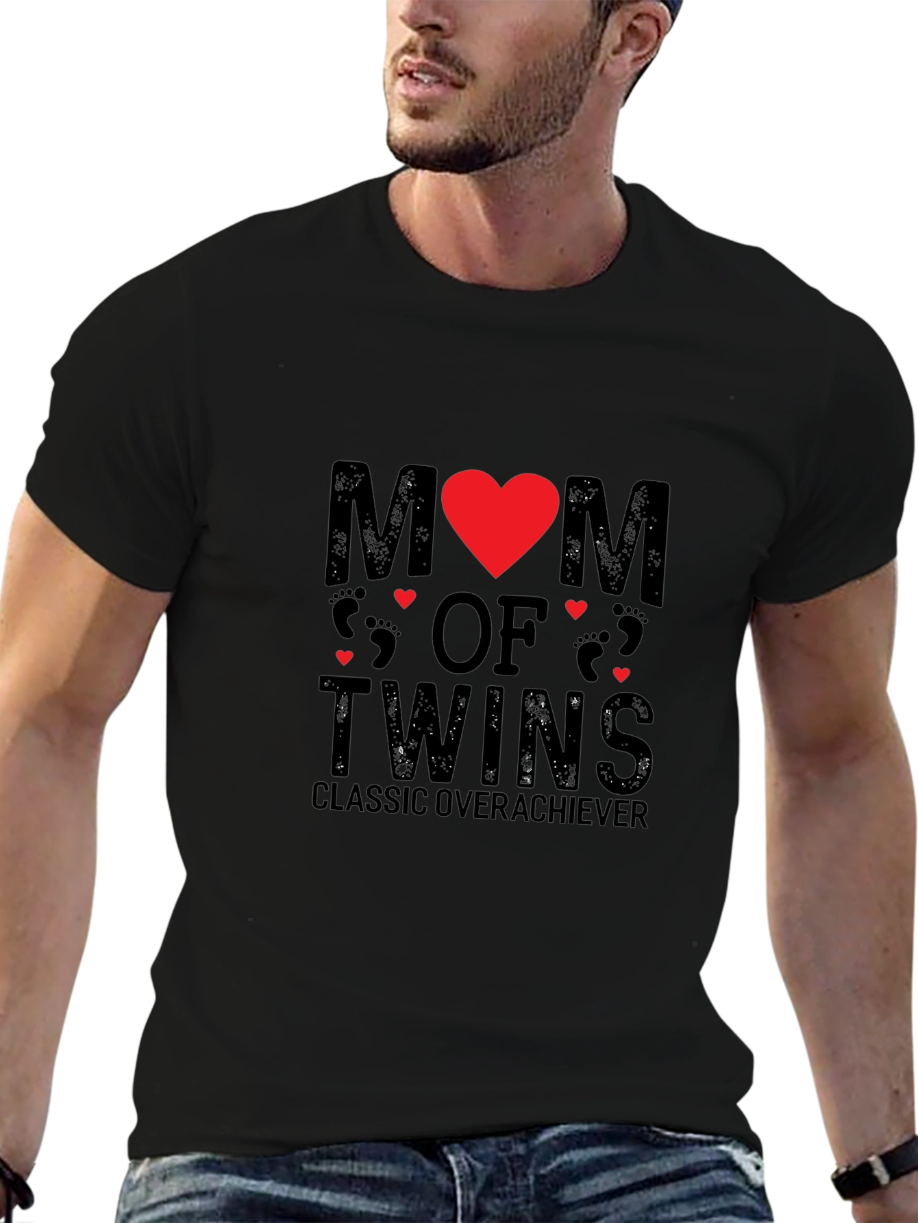Mom of Twins Graphic Tee - Classic Overachiever T-Shirt