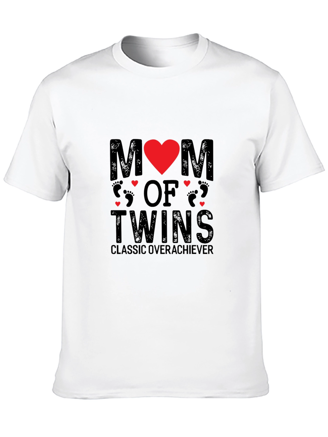 Mom of Twins Graphic Tee - Classic Overachiever T-Shirt