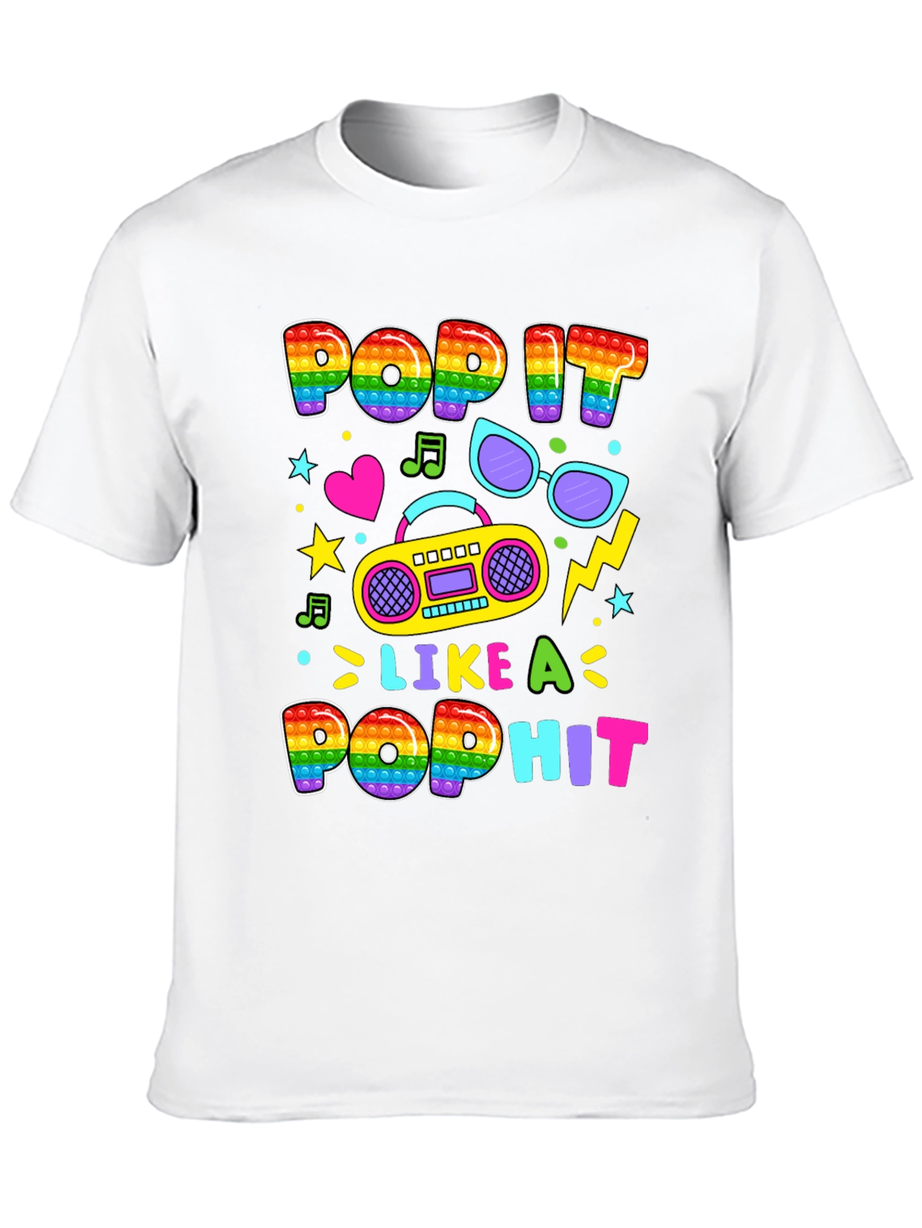 Pop It Like a Pop Hit Rainbow Bubble T-Shirt