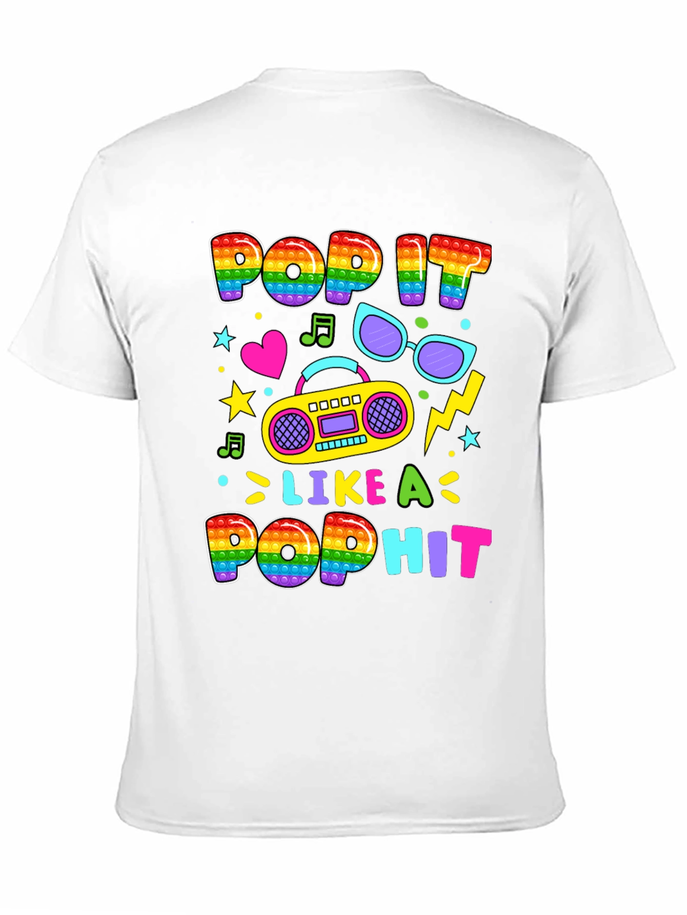 Pop It Like a Pop Hit Rainbow Bubble T-Shirt