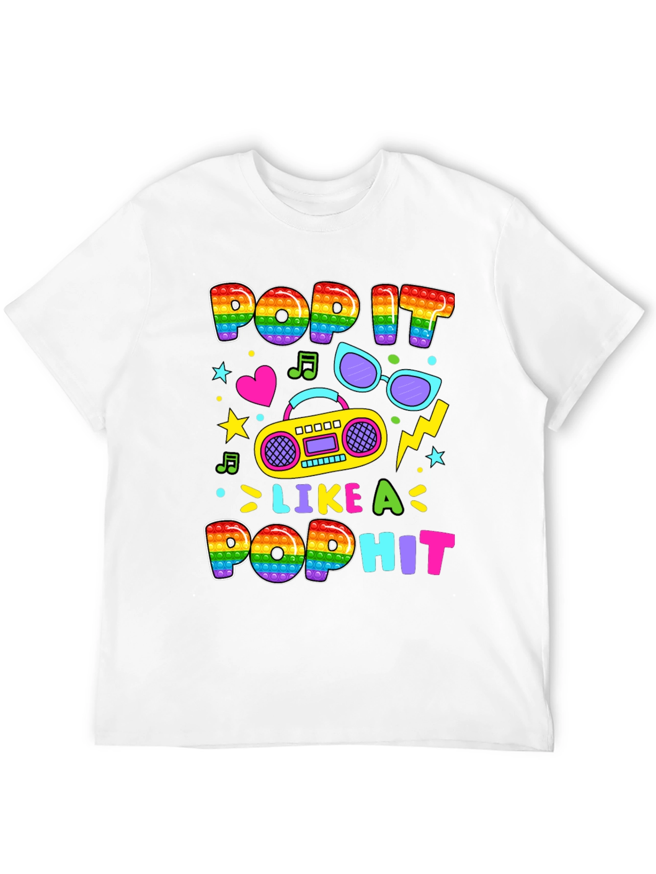 Pop It Like a Pop Hit Rainbow Bubble T-Shirt