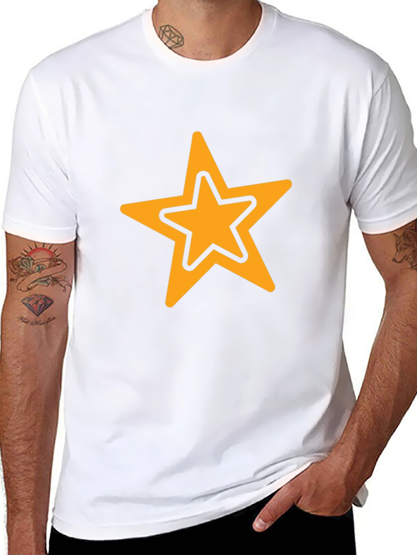 Star Graphic Black T-Shirt - Casual Style