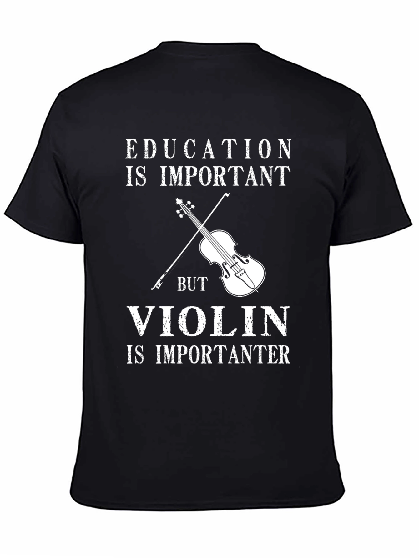 Education vs Violin Funny T-Shirt
