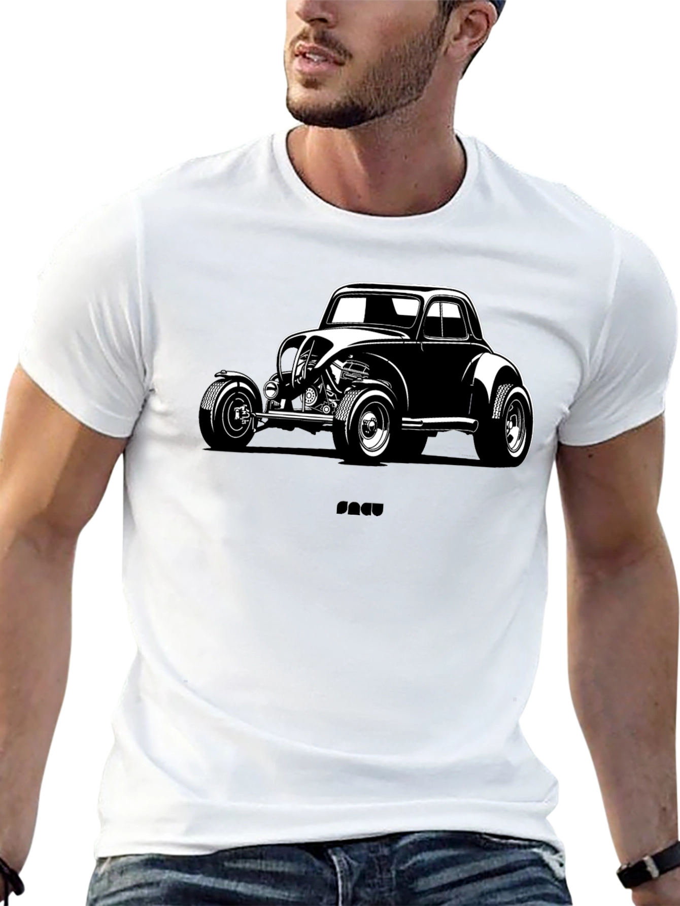 Classic Car Graphic Tee - Cool Automotive Design
