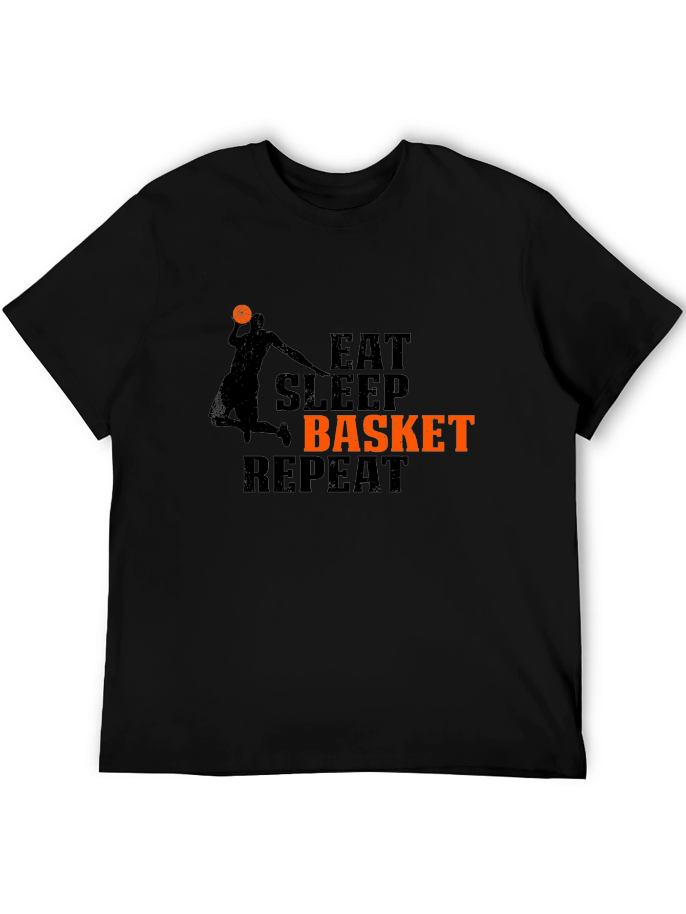 Eat Sleep Basket Repeat Graphic T-Shirt