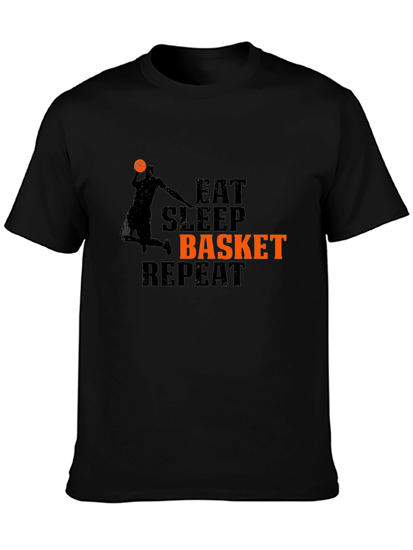 Eat Sleep Basket Repeat Graphic T-Shirt