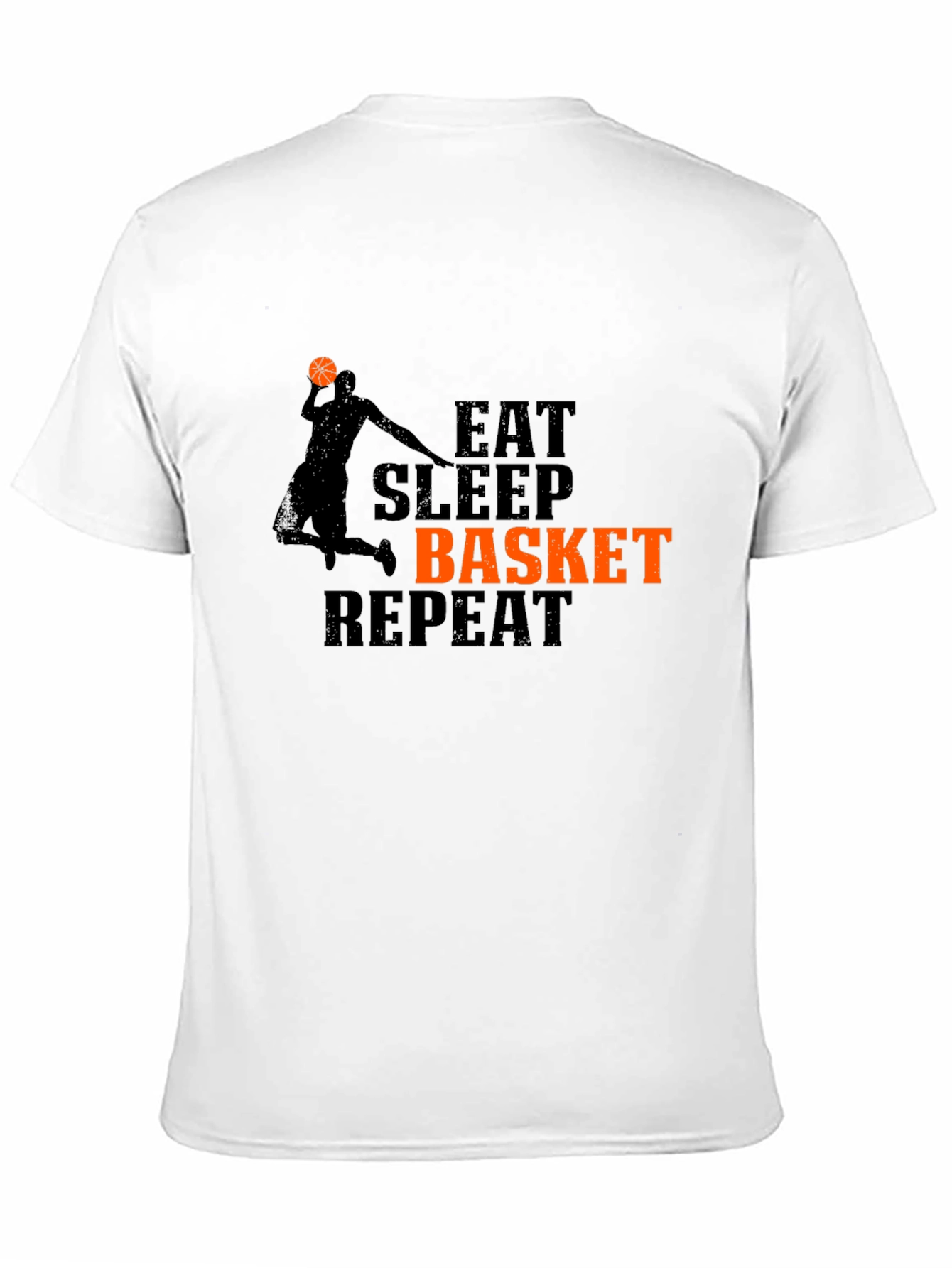 Eat Sleep Basket Repeat Graphic T-Shirt