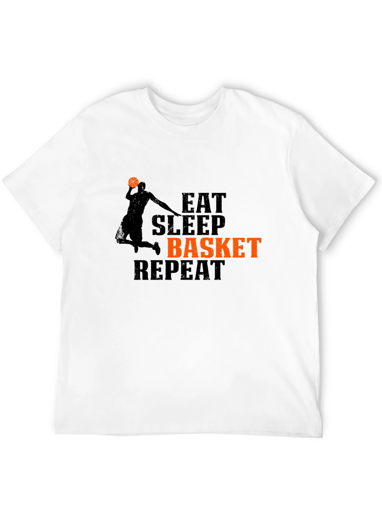 Eat Sleep Basket Repeat Graphic T-Shirt